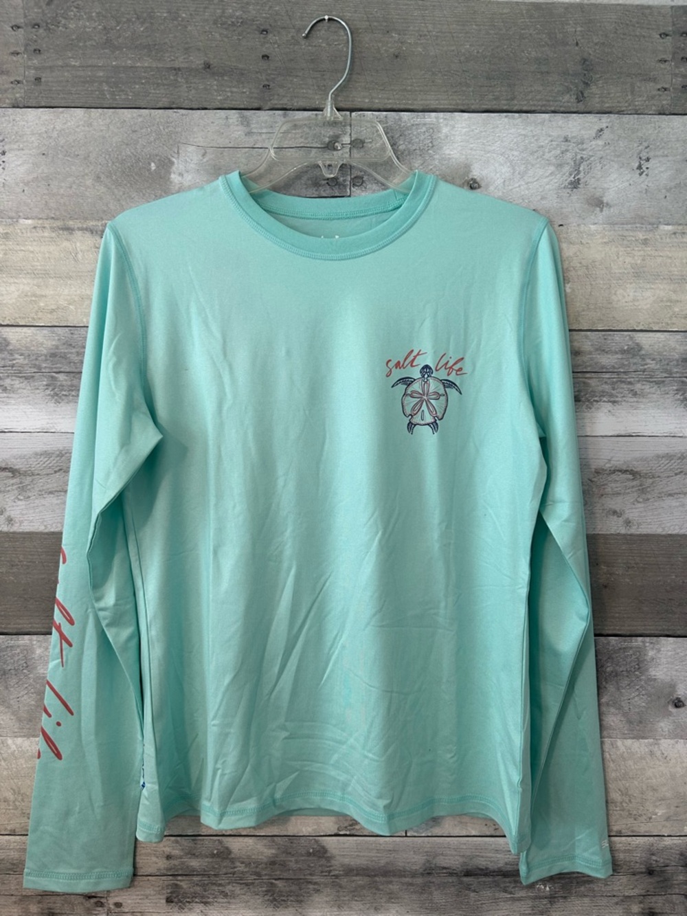 Salt Life Sea Turtle Mint Green Long Sleeve Shirt